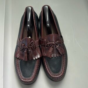 Johnston & Murphy tassel loafers - size 8.5 - black & burgundy
